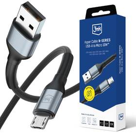 Kábel 3mk N-SERIES USB-A/Micro 3m QC 3.0 5V/2A 10W čierny

 obrázok produktu 1 z 4