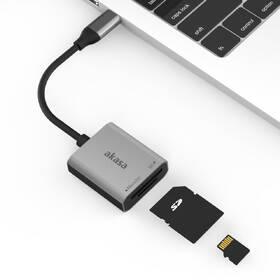 Čítačka pamäťových kariet AKASA SD, microSD, USB 3.2 Type-C 

 obrázok produktu 4 z 4