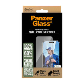 Tvrdené sklo PanzerGlass na Apple Iphone 16/15 s inštalačným rámčekom 

 obrázok produktu 2 z 3