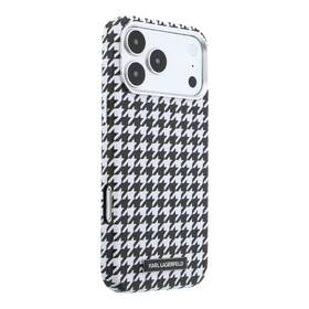 Kryt na mobil Karl Lagerfeld PU Houndstooth Resin Plate MagSafe na Apple iPhone 17 Pro čierny

 obrázok produktu 3 z 6