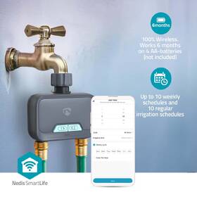 Zavlažovací systém Nedis Bluetooth regulátor prietoku vody sivý

 obrázok produktu 10 z 14