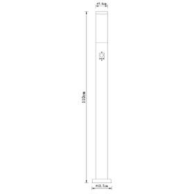Svietidlo vonkajšie GLOBO Boston, 110 cm, pohybový senzor nerez

 obrázok produktu 3 z 3