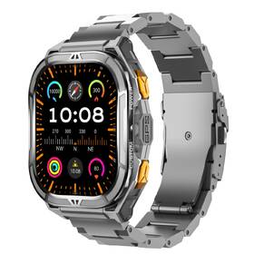 Inteligentné hodinky ARMODD Titan GPS s kovovým remienkom + čierny silikónový remienok strieborné

 obrázok produktu 1 z 4