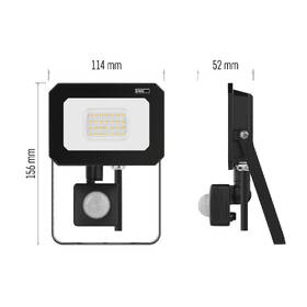 Reflektor EMOS SIMPO 20W 2000LM IP44 NW PIR čierny

 obrázok produktu 5 z 9