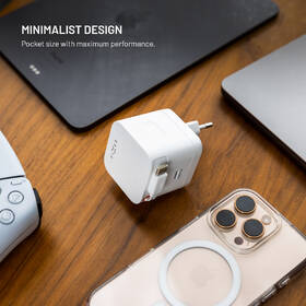 Nabíjačka do siete FIXED GaN 2xUSB-C, PD 3.0, so samonavíjacím káblom, 65W biela

 obrázok produktu 8 z 10