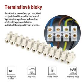 Svorkovnice EMOS ŠROUB. 12 PRV. 2,5–4MM2 32A/450V 10KS biela

 obrázok produktu 1 z 2