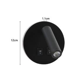 Nástenné svietidlo IMMAX GOAL LED, 2 vypínače, 6W čierne

 obrázok produktu 2 z 8