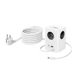 Rozbočovacia zásuvka Cubenest PowerCube 4xAC, PD 65W, 2xC,1xA, 3m kabel sivá/biela

 obrázok produktu 3 z 10