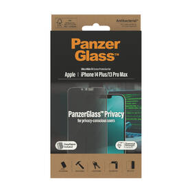 Tvrdené sklo PanzerGlass Privacy na Apple iPhone 14 Plus/13 Pro Max s inštalačným rámčekom 

 obrázok produktu 5 z 6
