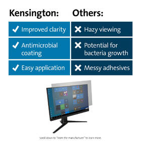 Filter KENSINGTON Anti-Glare and Blue Light Reduction Filter pre monitor 34" (21:9), odnímateľný 

 obrázok produktu 6 z 14