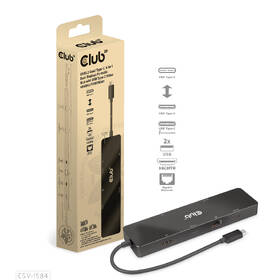 USB Hub Club3D USB-C 3.2 Gen1 6in1 1x USB-C Video, 1x HDMI, 2x USB-A, USB-C PD 100W, RJ45 čierny

 obrázok produktu 6 z 6