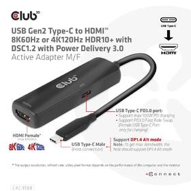 Redukcia Club3D USB-C/HDMI 8K60Hz/4K120Hz 

 obrázok produktu 5 z 9