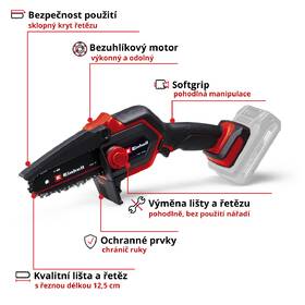 Píla reťazová Einhell GE-PS 18/15 Li BL-Solo (bez batérie) 4600040 

 obrázok produktu 2 z 11