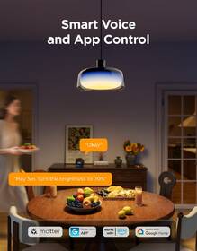 LED stropné svietidlo Govee Pendant Light RGBICWW, Matter čierne

 obrázok produktu 6 z 6
