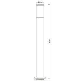 Svietidlo vonkajšie GLOBO Herri, 80 cm - antracitové 

 obrázok produktu 3 z 3