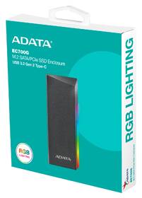 Externý rámček ADATA EC700G M.2, USB-C 3.2 Gen 2, RGB čierny

 obrázok produktu 7 z 7