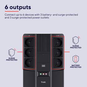Záložný zdroj Trust Maxxon 800VA 

 obrázok produktu 4 z 11