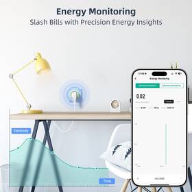 Inteligentná zásuvka IMMAX NEO SMART THIN (typ E), IP20, LED podsvietenie, RGB, Wi-Fi biela

 obrázok produktu 5 z 11