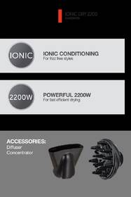 Fén Remington D3190S Ionic Dry 2200 

 obrázok produktu 2 z 5