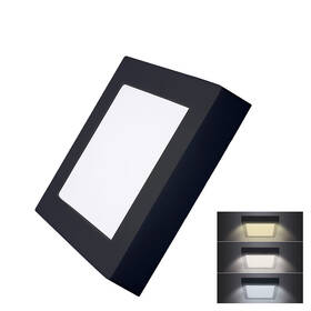 LED stropné svietidlo Solight CCT, prisadené, 12 W, 900 lm, štvorcové čierne

 obrázok produktu 2 z 9