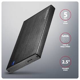 Externý rámček Axagon Aline box 2.5", USB-C 5 Gbps - SATA 6G čierny

 obrázok produktu 1 z 5