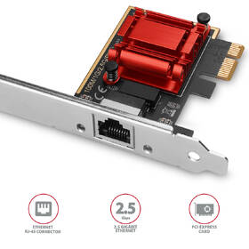 Sieťová karta Axagon PCEE-G25, PCIe sieťová karta - 1x 2.5 Gigabit Ethernet port strieborná

 obrázok produktu 1 z 3