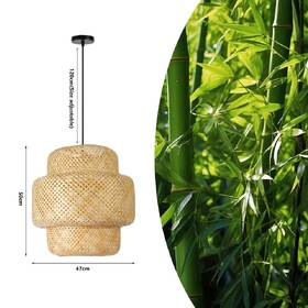 Závesné svietidlo IMMAX BOHO HILO, D50cm, E27, bambus čierne/hnedé

 obrázok produktu 2 z 5