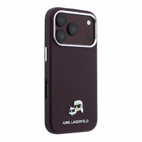 Kryt na mobil Karl Lagerfeld PU Grained Semi Wrap K&CH Heads Magsafe na Apple iPhone 18 Pro vínový

 obrázok produktu 4 z 6
