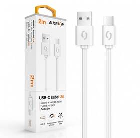 Kábel Aligator USB/USB-C, 2m biely

 obrázok produktu 3 z 3