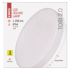 LED stropné svietidlo EMOS Tori, kruh, 15W, neutrálna biela biele

 obrázok produktu 2 z 2