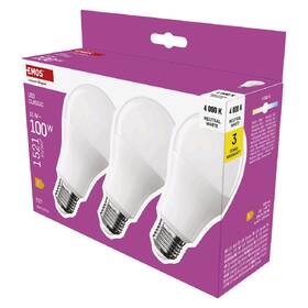 LED žiarovka EMOS Classic, 13 W, 1521lm, E27, neutrálna biela, 3 ks 

 obrázok produktu 5 z 14