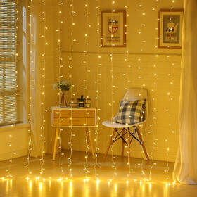 Vianočné osvetlenie ColorWay vnútorné, 300 LED, 3× 3m, 220–240V AC, teplá biela 

 obrázok produktu 10 z 17