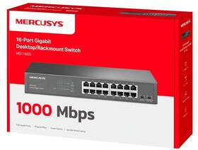Switch Mercusys MS116GS, 16 port, Gigabit čierny

 obrázok produktu 12 z 13