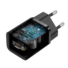 Nabíjačka do siete Baseus Super Si USB-C 25W + USB-C kábel 1m čierna

 obrázok produktu 3 z 5