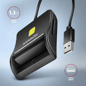 Čítačka eObčianok Axagon USB-A FlatReader 4-slot + SD/microSD/SIM, 1,3 m čierna

 obrázok produktu 4 z 5