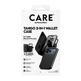 Puzdro na mobil flipové PanzerGlass CARE MagSafe Tango 2v1 Wallet na Apple iPhone 17 Pro Max čierne

 obrázok produktu 5 z 5