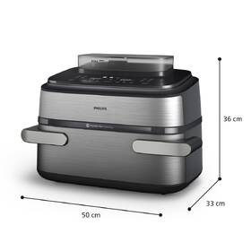 Fritéza teplovzdušná Philips s párou 9,5 l NA565/02 čierna/strieborná

 obrázok produktu 4 z 14