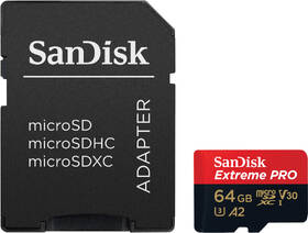 Pamäťová karta SANDISK 64GB UHS-I U3 (200R/90W) + adaptér 

 obrázok produktu 1 z 2