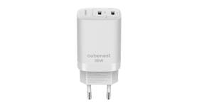 Nabíjačka do siete Cubenest S2D1, PD 2xUSB-C, GaN, 35W biela

 obrázok produktu 1 z 4