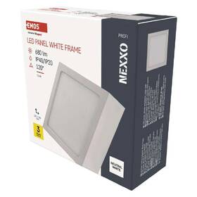 LED stropné svietidlo EMOS Nexxo 7,6, 12x12cm, 680lm, neutrálna biela biele

 obrázok produktu 2 z 4