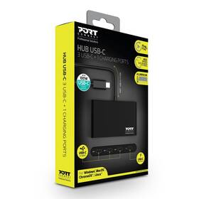 USB Hub PORT CONNECT USB-C, 3x USB-C 3.1 + 1x USB-C 100W PD čierny

 obrázok produktu 5 z 5