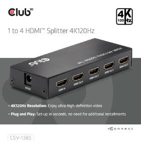 HDMI rozbočovač Club3D 4 porty HDMI, 4K120Hz čierny

 obrázok produktu 3 z 9