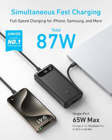 Powerbank Anker 87W Built-In USB-C Cable 20000 mAh čierny

 obrázok produktu 1 z 4