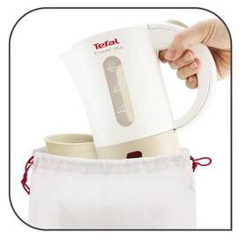 Rýchlovarná kanvica Tefal TRAVEL'CITY KO120130 biela farba
