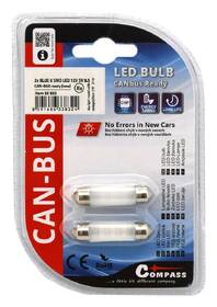 Autožiarovka Compass 33832 6 LED SMD 12V  suf.10X39 SV8.5 NEW-CAN-BUS (2 ks) 

 obrázok produktu 2 z 2