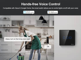 Vypínač Sonoff Smart Switch WiFi + RF 433 T3 EU TX (1-channel) 

 obrázok produktu 5 z 6