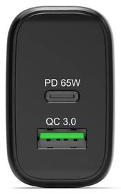 Nabíjačka do siete PORT CONNECT GaN 65W, 1x USB-C PD a 1x USB-A QC čierny

 obrázok produktu 2 z 6