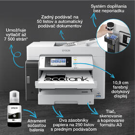 Tlačiareň multifunkčná Epson EcoTank M15180 biela

 obrázok produktu 3 z 15