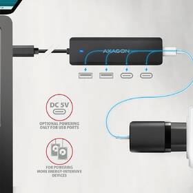 USB Hub Axagon Travel USB-C, 2x USB-A + 2x USB-C čierny

 obrázok produktu 2 z 4