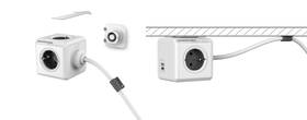 Kábel predlžovací Powercube USB, 4x zásuvka, 2x USB, 1,5m sivý/biely

 obrázok produktu 4 z 8